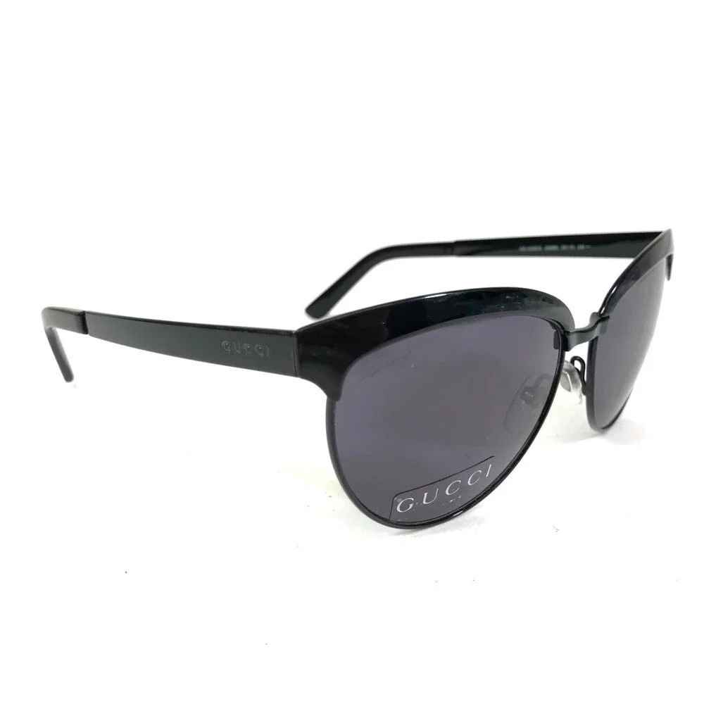 Gucci Sunglasses GG4249/S 006BN Polished Black Cat Eye Frames with Gray Lenses